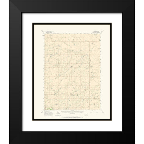 Ross Wyoming Quad - USGS 1960 Black Modern Wood Framed Art Print with Double Matting by USGS