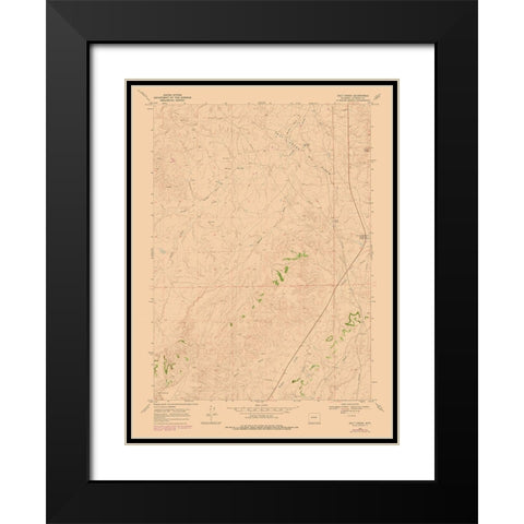 Salt Creek Wyoming Quad - USGS 1968 Black Modern Wood Framed Art Print with Double Matting by USGS