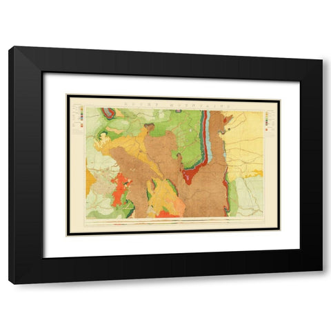 Colorado Rocky Mountains Wyoming - King 1876 Black Modern Wood Framed Art Print with Double Matting by King