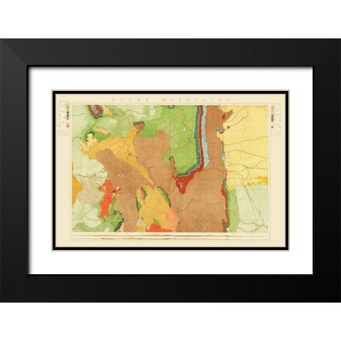 Colorado Rocky Mountains Wyoming - King 1876 Black Modern Wood Framed Art Print with Double Matting by King
