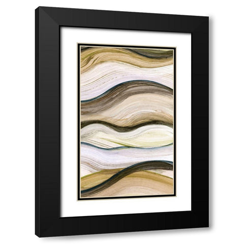 Wavelenght III Black Modern Wood Framed Art Print with Double Matting by Brey