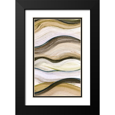 Wavelenght III Black Modern Wood Framed Art Print with Double Matting by Brey