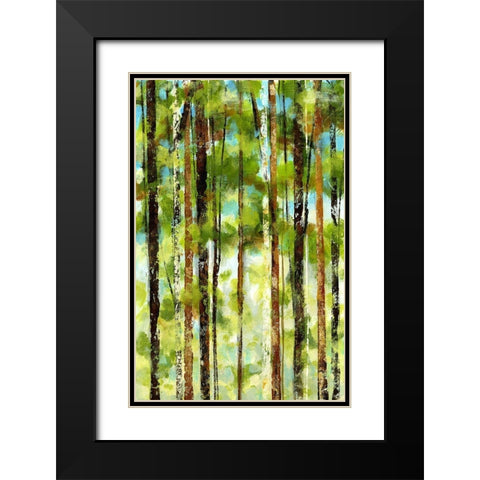 Forest I Black Modern Wood Framed Art Print with Double Matting by Brey