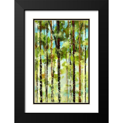 Forest II Black Modern Wood Framed Art Print with Double Matting by Brey