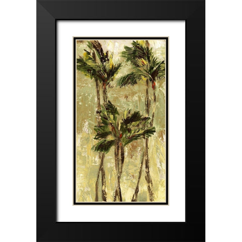 King Palm I Black Modern Wood Framed Art Print with Double Matting by Brey