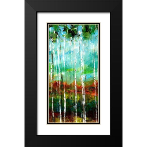 Treeline I Black Modern Wood Framed Art Print with Double Matting by Brey
