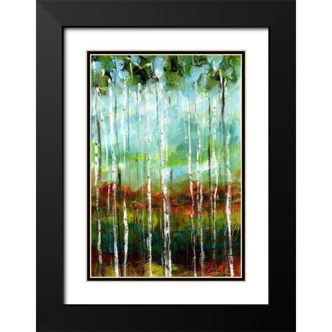 Treeline III Black Modern Wood Framed Art Print with Double Matting by Brey
