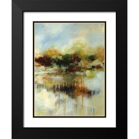 Autumn Pond III Black Modern Wood Framed Art Print with Double Matting by Brey