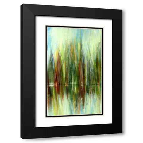Pond Reflections I Black Modern Wood Framed Art Print with Double Matting by Brey