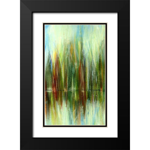 Pond Reflections I Black Modern Wood Framed Art Print with Double Matting by Brey