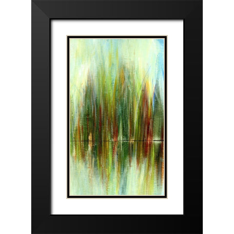 Pond Reflections III Black Modern Wood Framed Art Print with Double Matting by Brey