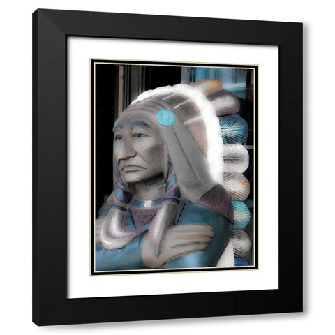 American I Black Modern Wood Framed Art Print with Double Matting by Bartola