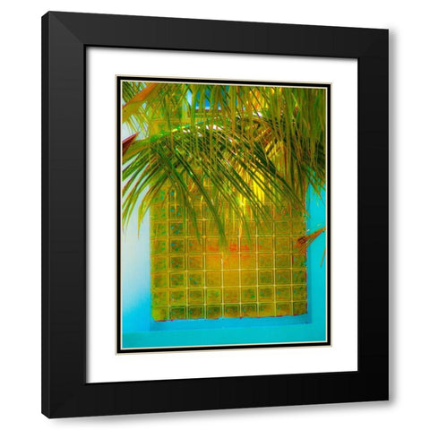 Blocks Black Modern Wood Framed Art Print with Double Matting by Bartola