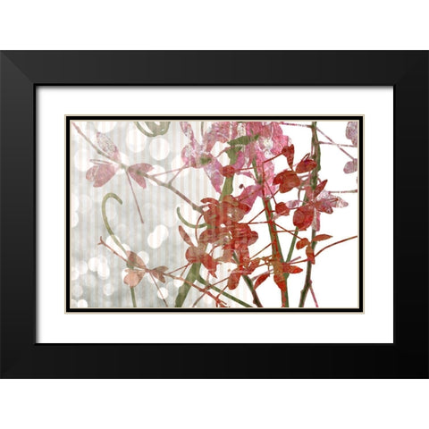 Branch In Russett I Black Modern Wood Framed Art Print with Double Matting by Franklin