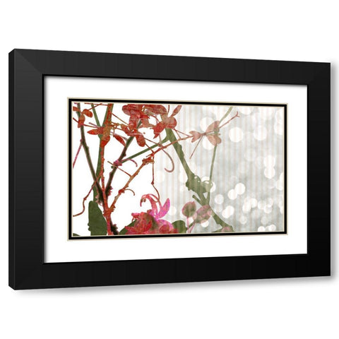 Branch In Russett II Black Modern Wood Framed Art Print with Double Matting by Franklin