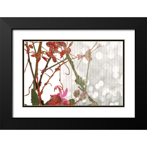 Branch In Russett II Black Modern Wood Framed Art Print with Double Matting by Franklin