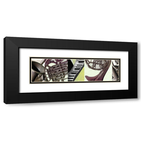 Hi Note III Black Modern Wood Framed Art Print with Double Matting by Franklin