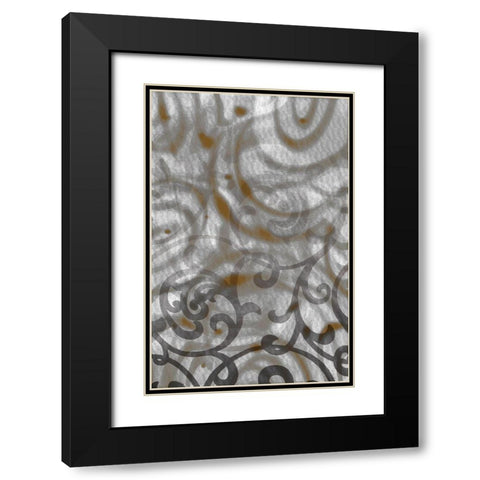 Swirly Gate I Black Modern Wood Framed Art Print with Double Matting by Franklin