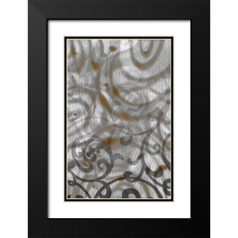 Swirly Gate I Black Modern Wood Framed Art Print with Double Matting by Franklin
