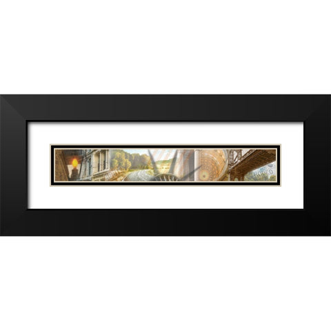 Across America II Black Modern Wood Framed Art Print with Double Matting by Franklin