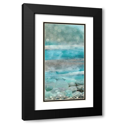 Beach Cove II Black Modern Wood Framed Art Print with Double Matting by Franklin
