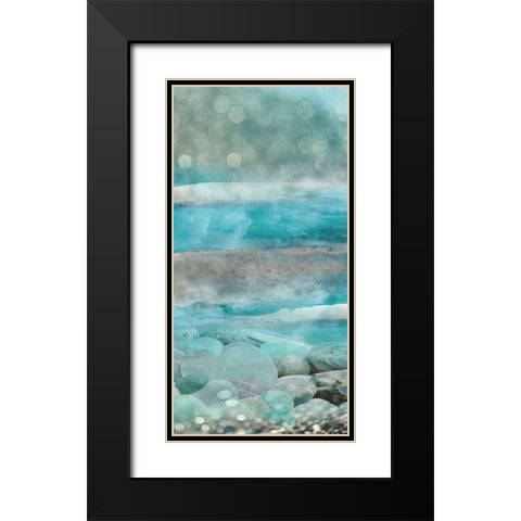 Beach Cove II Black Modern Wood Framed Art Print with Double Matting by Franklin