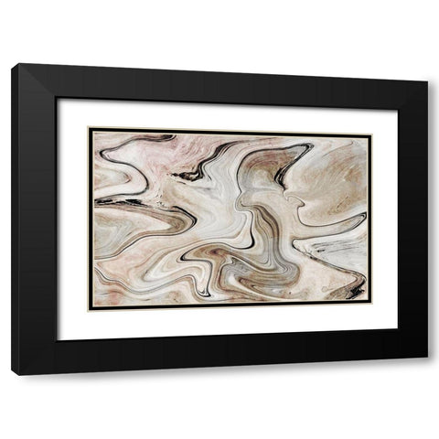 Euroslide Black Modern Wood Framed Art Print with Double Matting by Franklin