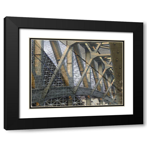 Bridge I Black Modern Wood Framed Art Print with Double Matting by Franklin