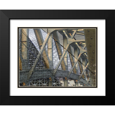 Bridge I Black Modern Wood Framed Art Print with Double Matting by Franklin