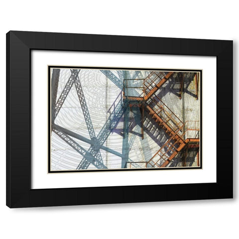 Fire Escape Black Modern Wood Framed Art Print with Double Matting by Franklin