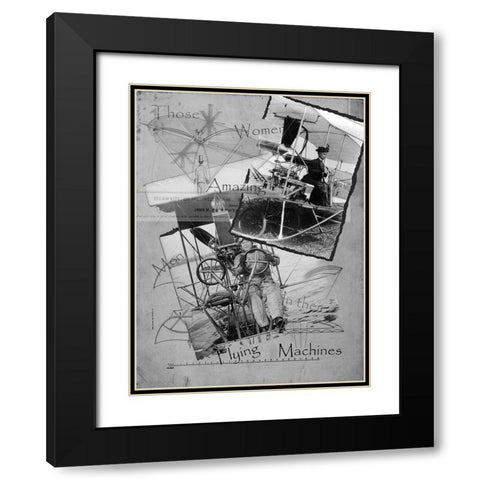 Amazing Machines Black Modern Wood Framed Art Print with Double Matting by Simons