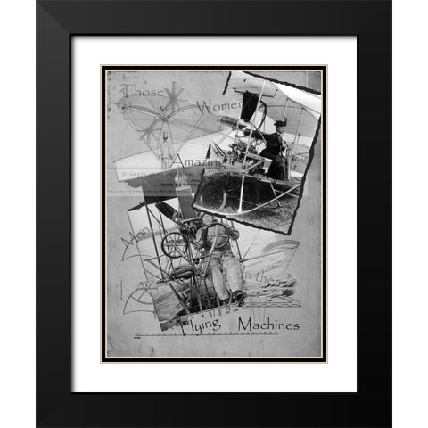 Amazing Machines Black Modern Wood Framed Art Print with Double Matting by Simons