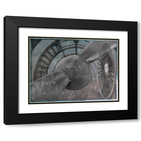 Aviation III Black Modern Wood Framed Art Print with Double Matting by Simons