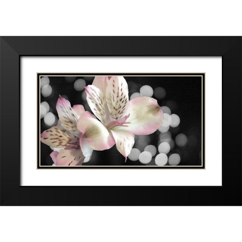 Bubbly in Pink Black Modern Wood Framed Art Print with Double Matting by Simons
