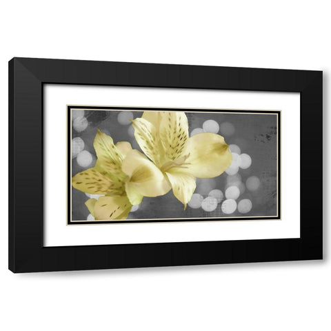 Bubbly in Yellow Black Modern Wood Framed Art Print with Double Matting by Simons