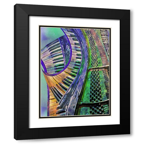 Fats Black Modern Wood Framed Art Print with Double Matting by Simons