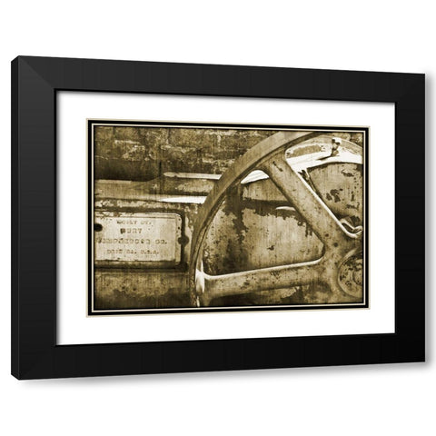 Fury Black Modern Wood Framed Art Print with Double Matting by Simons