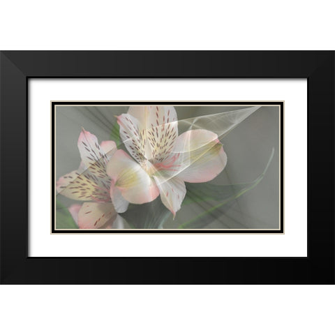 Illusion in Pink Black Modern Wood Framed Art Print with Double Matting by Simons