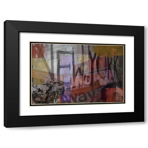 New York New York Black Modern Wood Framed Art Print with Double Matting by Simons