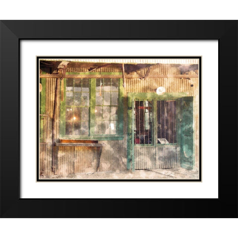 Old Time Black Modern Wood Framed Art Print with Double Matting by Simons