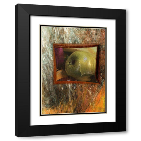 Painted Fruit I Black Modern Wood Framed Art Print with Double Matting by Simons