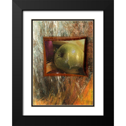 Painted Fruit I Black Modern Wood Framed Art Print with Double Matting by Simons