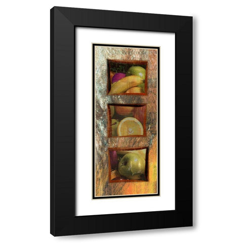Painted Fruit III Black Modern Wood Framed Art Print with Double Matting by Simons