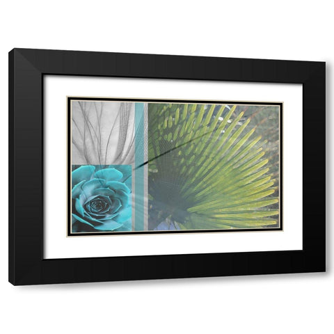 Plumage Cool II Black Modern Wood Framed Art Print with Double Matting by Simons
