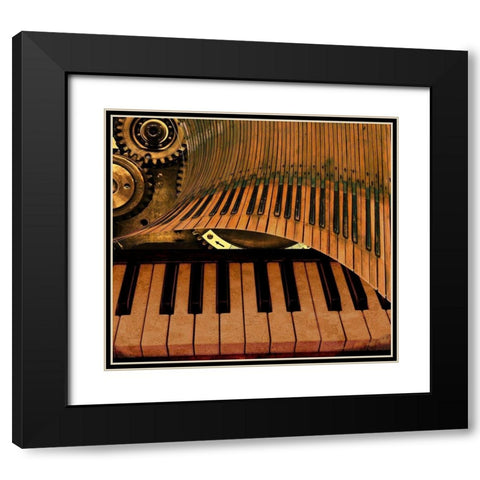 Teclado Black Modern Wood Framed Art Print with Double Matting by Simons
