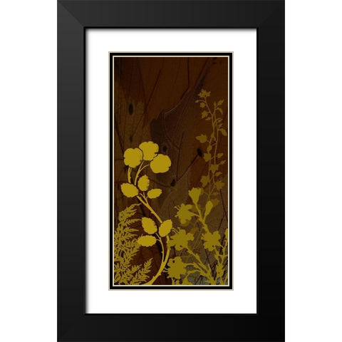 Wildflower Garden I Black Modern Wood Framed Art Print with Double Matting by Simons