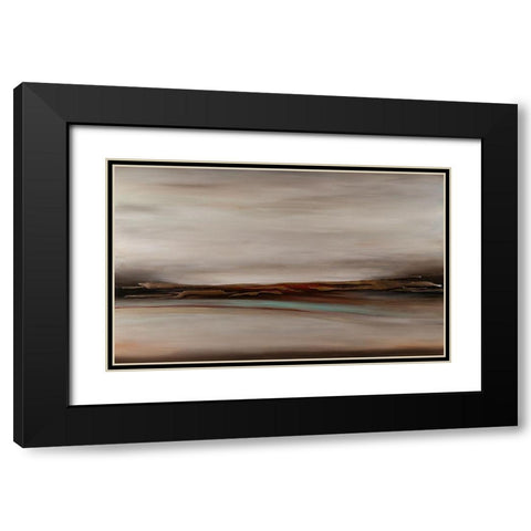 Expanse Series Black Modern Wood Framed Art Print with Double Matting by Hinz