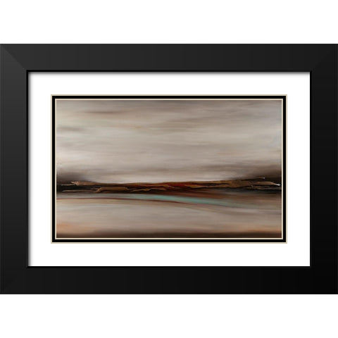 Expanse Series Black Modern Wood Framed Art Print with Double Matting by Hinz