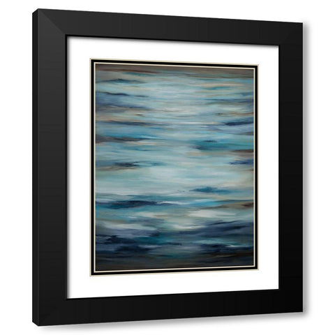 Soothing Waters Black Modern Wood Framed Art Print with Double Matting by Hinz