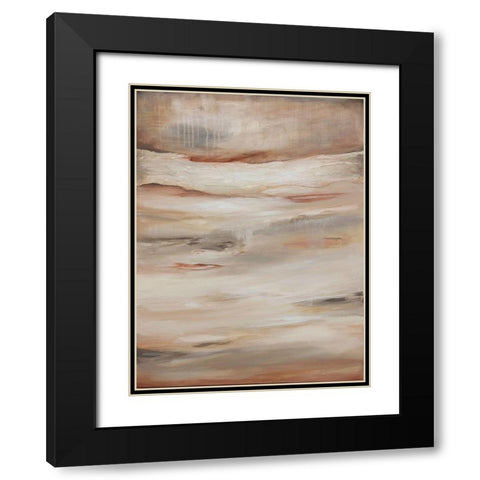 Earthtone Abstract A Black Modern Wood Framed Art Print with Double Matting by Hinz